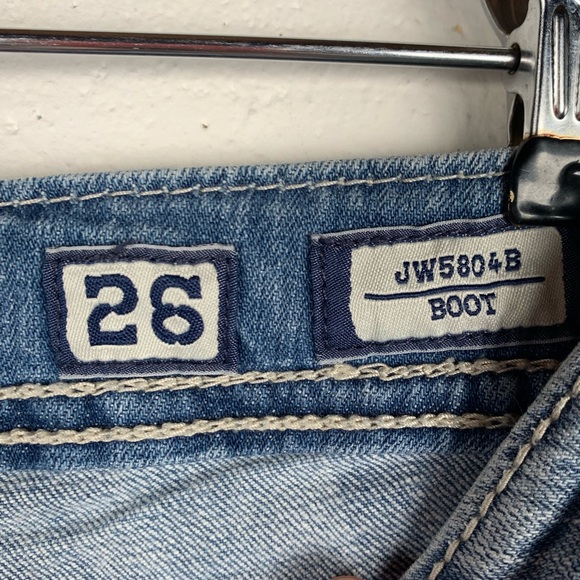 Miss Me jeans 26 boot fleur de lis bling low rise sexy club denim - Picture 4 of 4